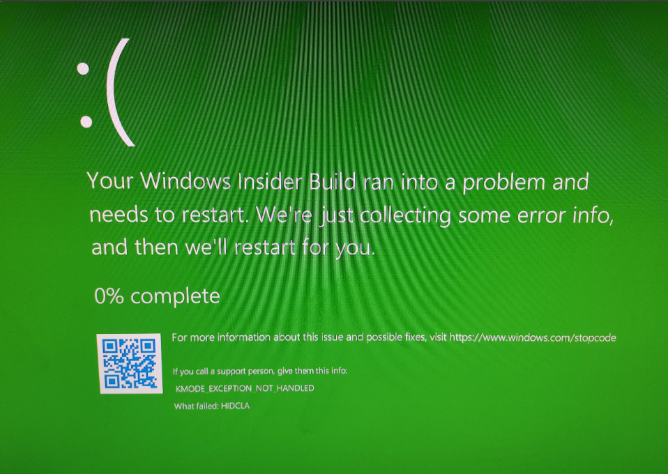 Fix: Your Windows Insider build ran into a problem